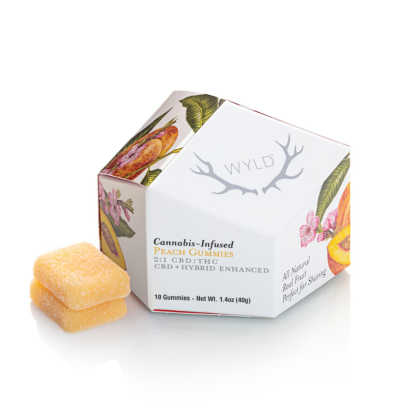 Photograph of product: Ratioed Peach Gummies 50mg (10-Pack | 5mg Each)
