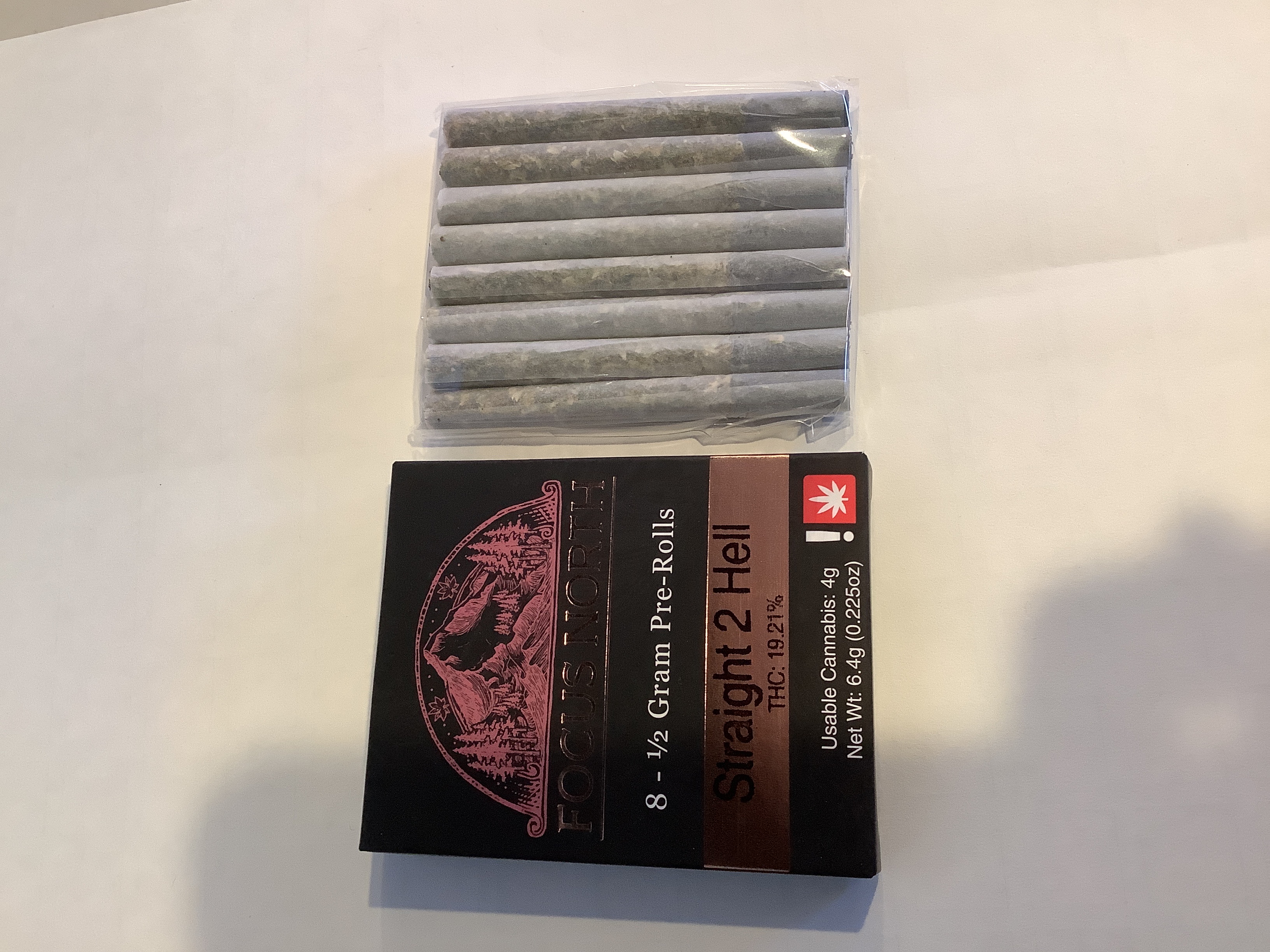 Photograph of product: Focus North - STR8 2 HELL - Preroll Pack - (4g) - I