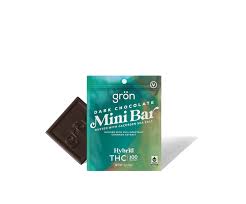 Photograph of product: Gron | Dark Chocolate & Sea Salt High-Dose Mini Bar | 100mg