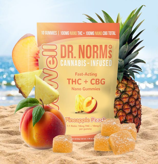 Photograph of product: Pineapple Peach | 100mg TH-oui:CBG Gummies