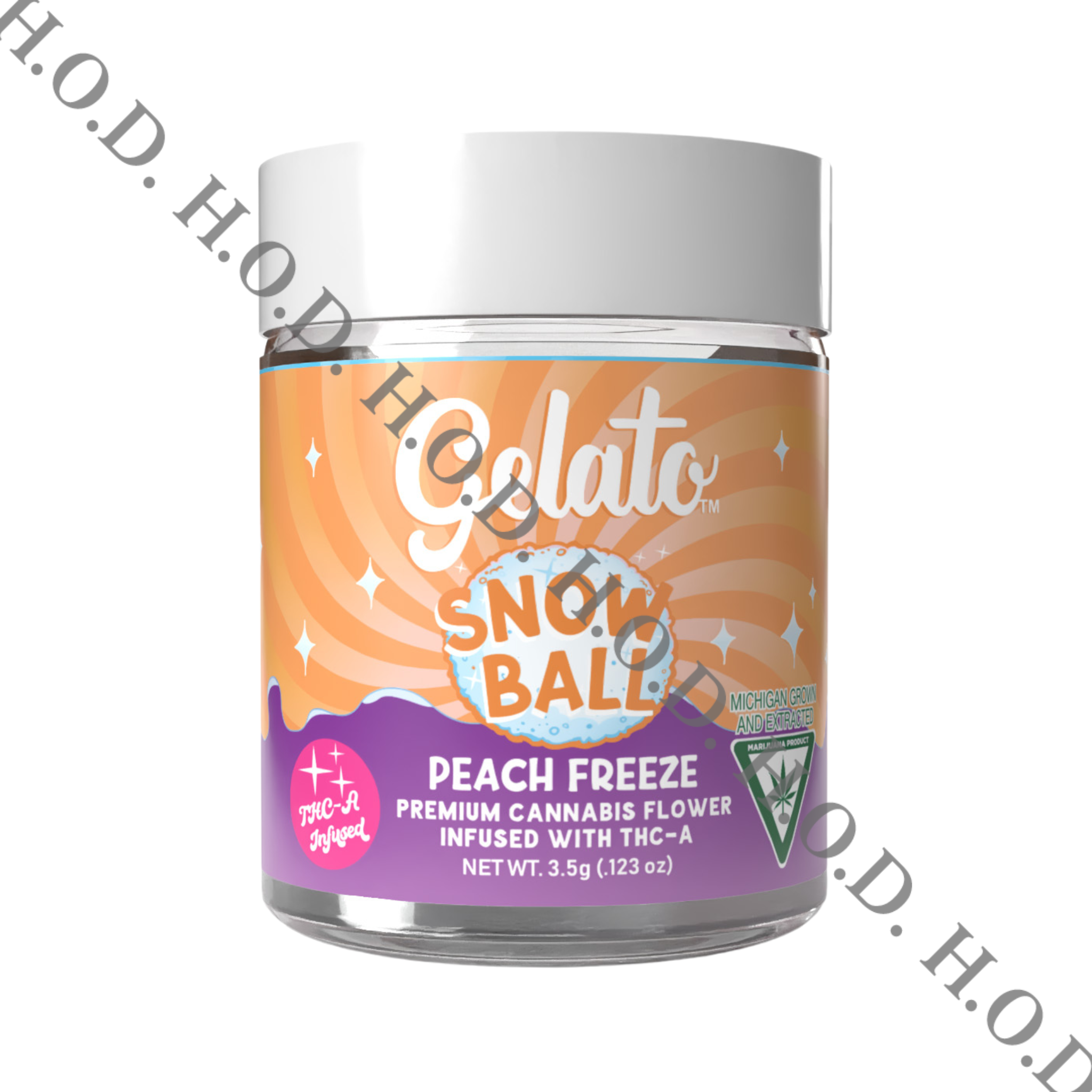 Photograph of product: Gelato Peach Freeze Snowballs 3.5g