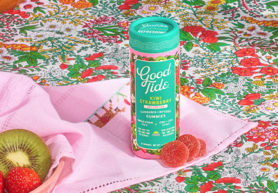 Photograph of product: Good Tide Gummies 100mg/10pk- Kiwi Strawberry 1:1:1