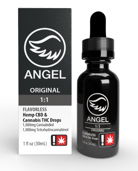 Photograph of product: Angel Drops | 1:1 Tincture | TH-oui:CBD 1 fl oz