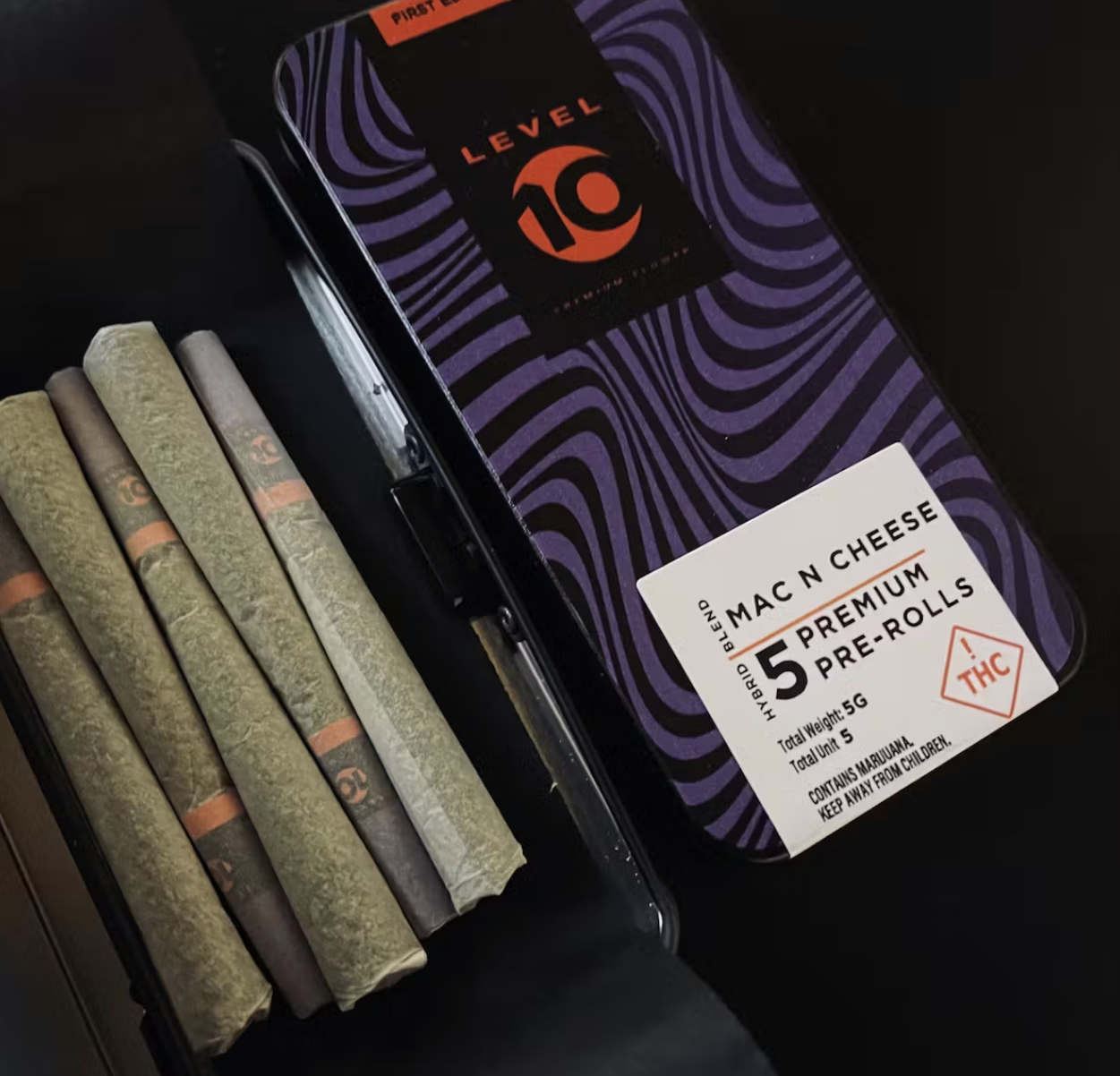 Photograph of product: Level 10 | Sunset Reserve | Pre-Roll Pack | 5g