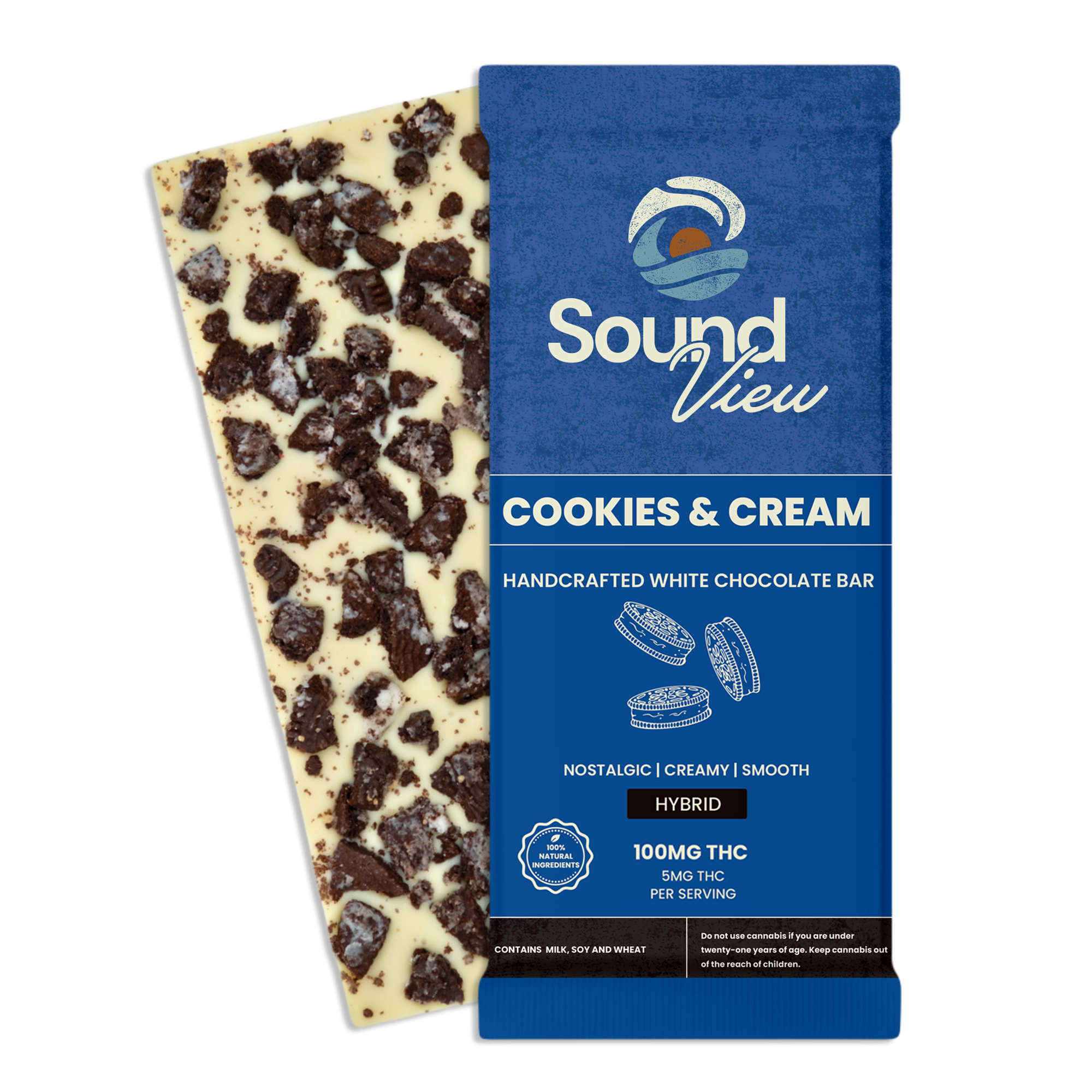 Photograph of product: Cookies & Cream White Chocolate T4.73 20pk (8-00084)