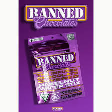 Photograph of product: BANNED EDIBLE CO. | HAZELNUT WAFER STIX | 3PK | 200MG