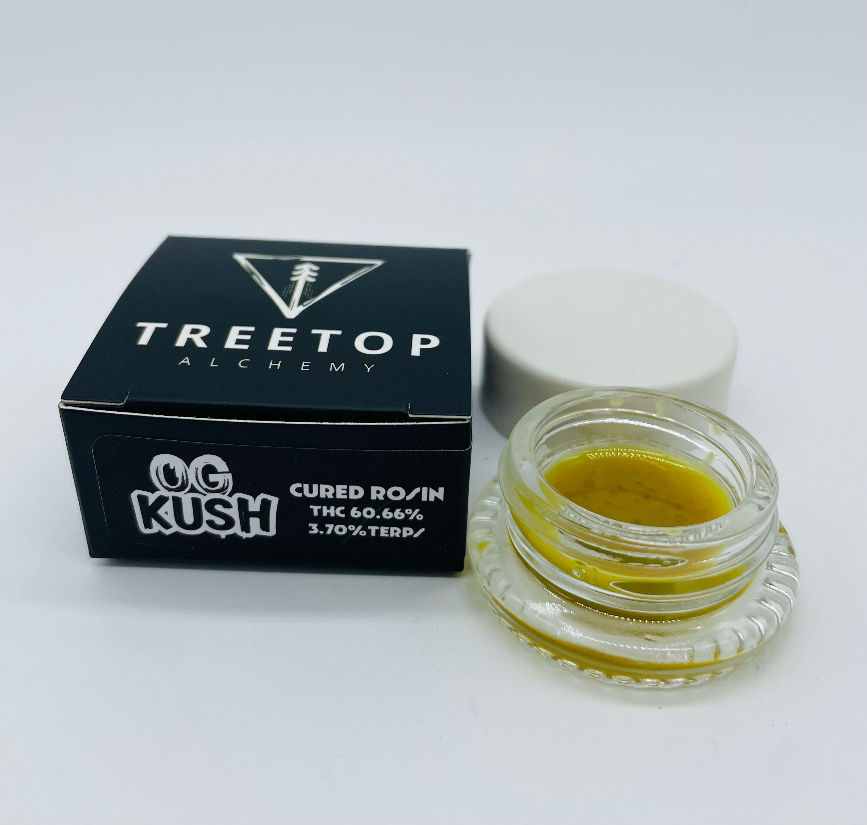 Photograph of product: Treetop Alchemy | OG Kush Rosin | Rosin | 1.75g l 60.66% TH-oui