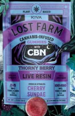 Photograph of product: Cherry Sundae x Thorny Berry Live Resin 1:1 TH-oui:CBN Gummies | 100mg