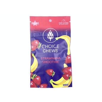 Photograph of product: Choice Gummy 10 Pack - Strawnana Smoothie - 200mg