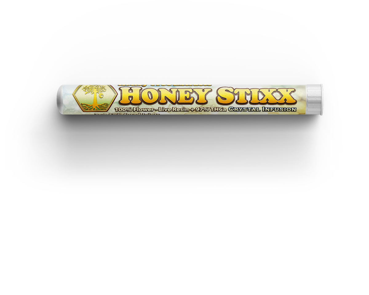 Photograph of product: Honey Tree | Cereal Milk X Sin-n-Juice | Live Resin TH-ouia Crystal Infused | [.5g] | 2pk | 1g | Oui'd