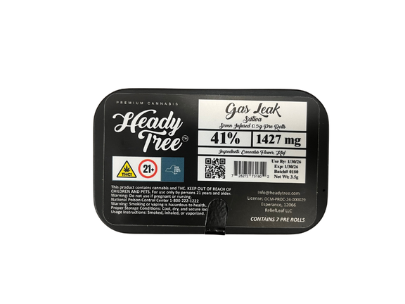 Photograph of product: Gas Leak Shorty's | 3.5g 7pk Infused Preroll