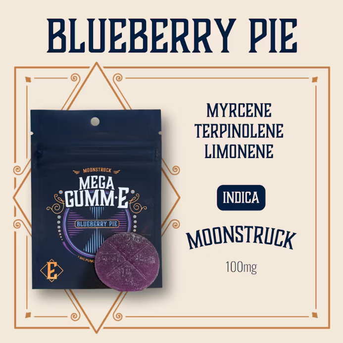 Photograph of product: 100mg Mega Gummy | Blueberry Pie (Oui'd)