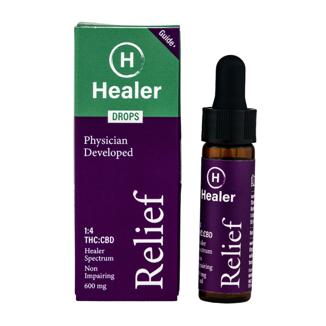 Photograph of Product: Healer: Relief 1:4 THC:THCA:CBD:CBDA 600mg Tincture