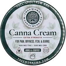 Photograph of product: Treeworks 1:1 CannaCream Body Rub 500mg (TH-oui:CBD)