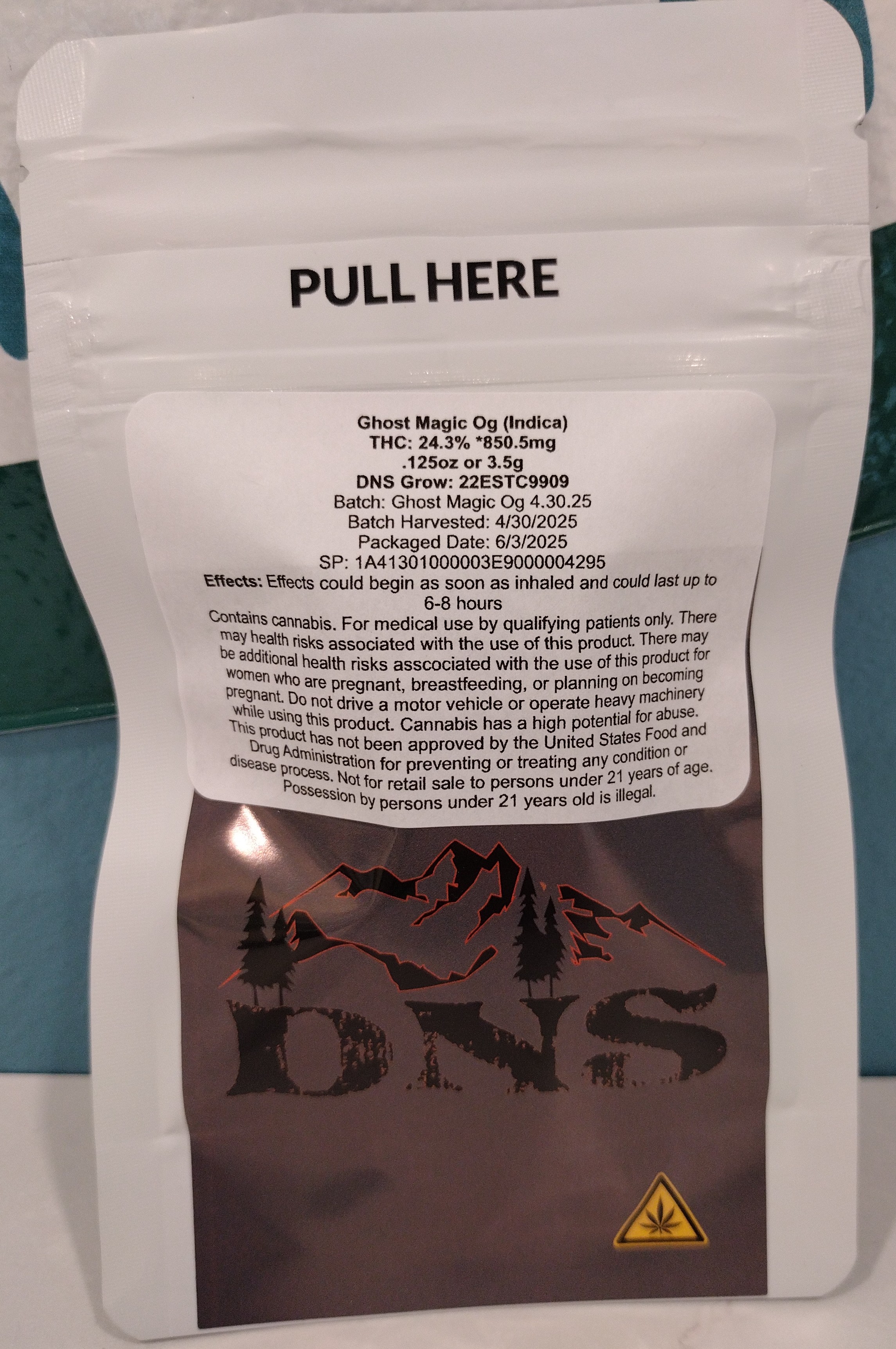 Photograph of product: DNS Farms - Ghost Magic OG - 3.5g - Flower