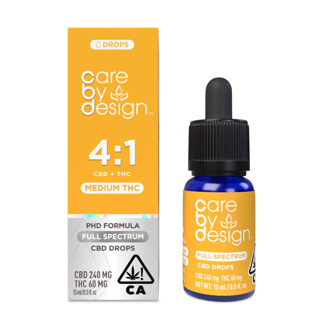 Photograph of product: Care By Design - 4:1 CBD/TH-oui Tincture 15ml