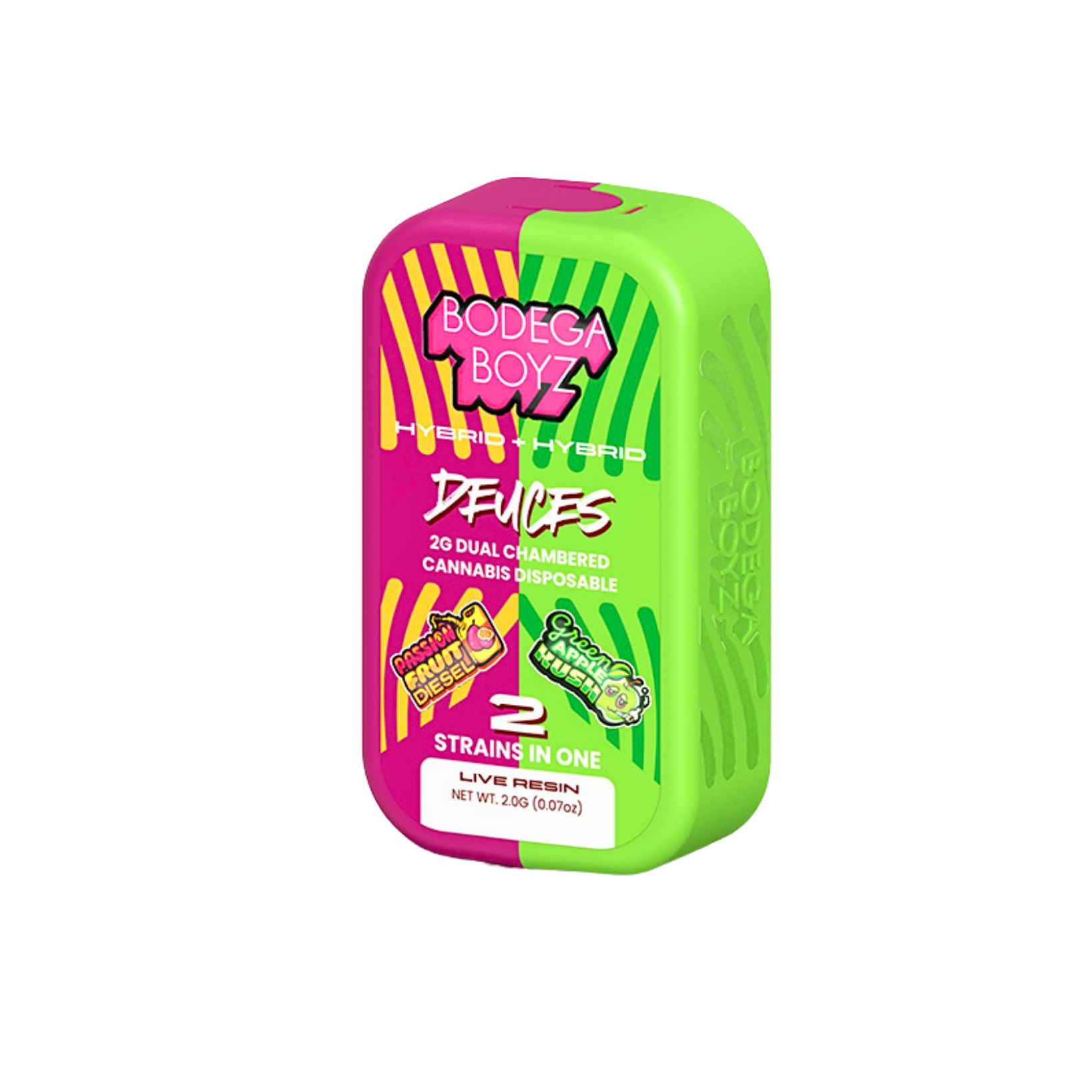 Photograph of product: Bodega Boyz - Passion Fruit Diesel x Green Apple Kush Disposable Vape - 2g