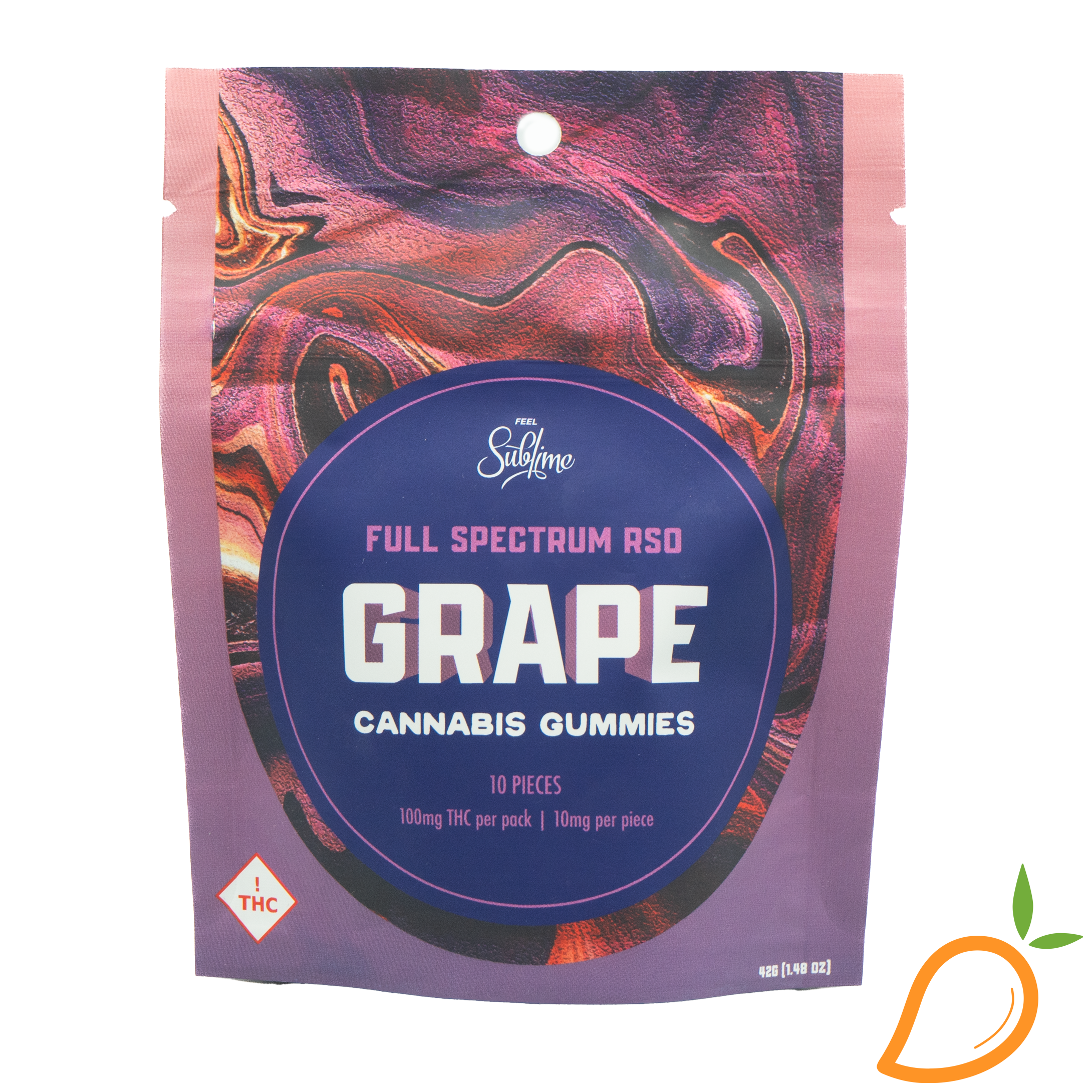 Photograph of product: 100mg Grape Gummies Sublime