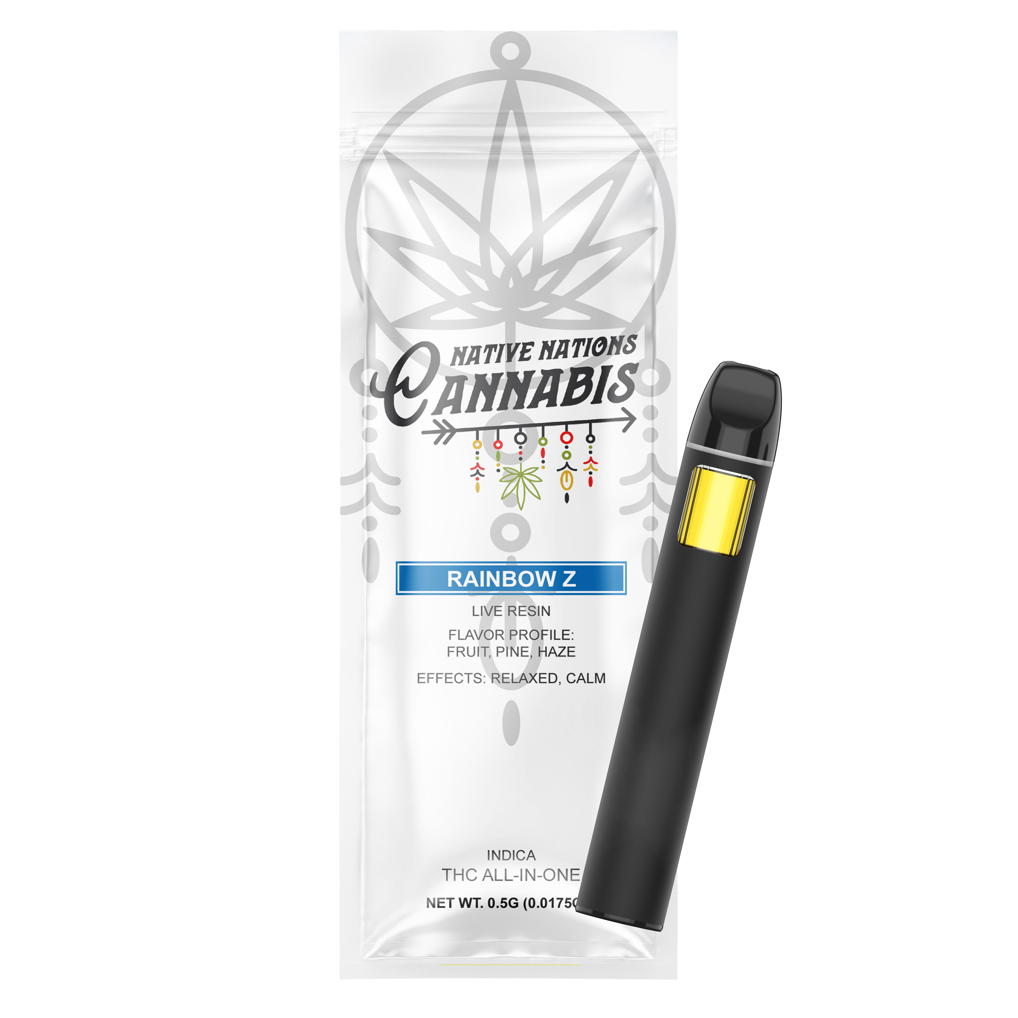 Photograph of product: Native Nations Oui'd | Rainbow Z | Live Resin | AIO