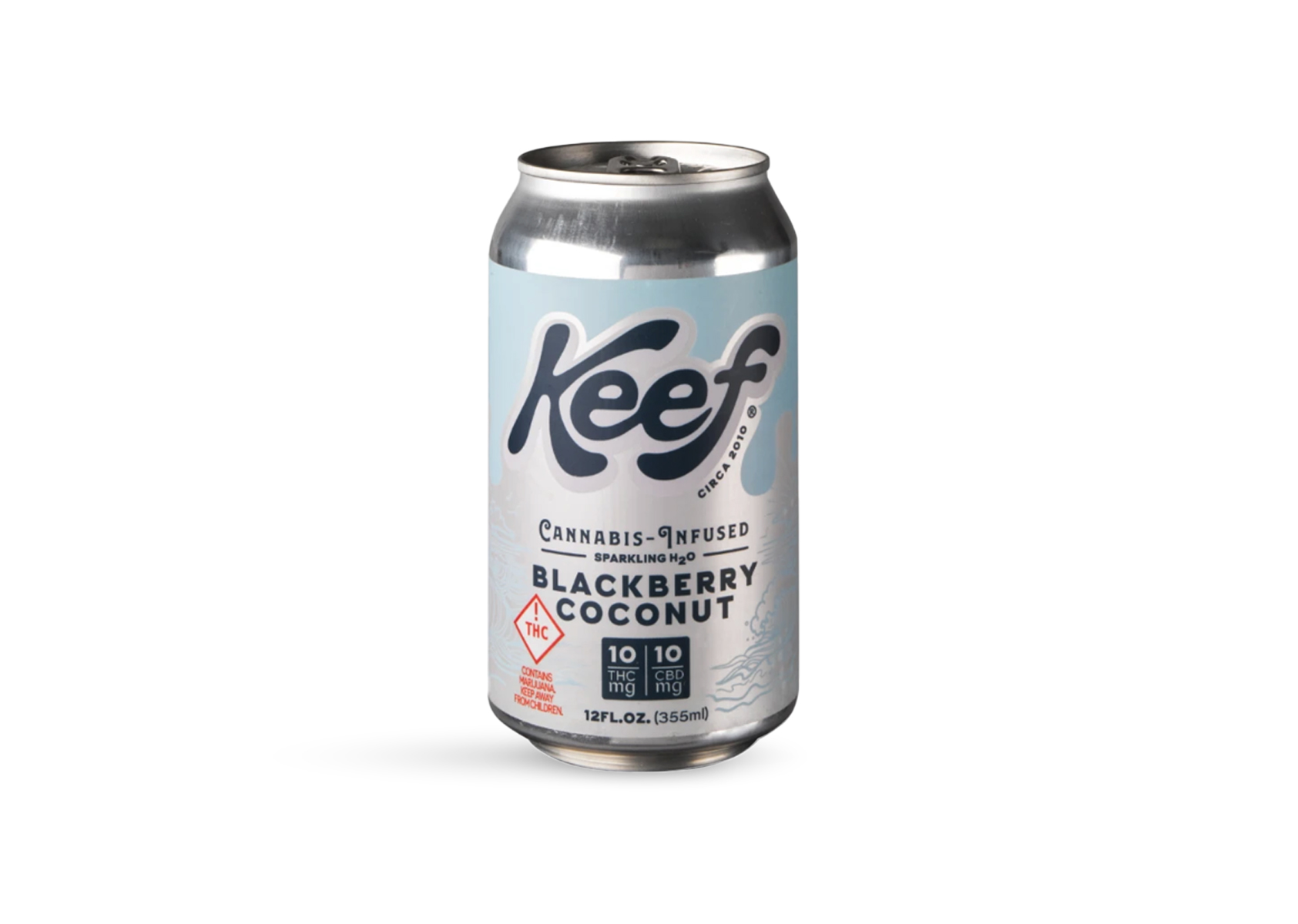 Photograph of product: Keef Blackberry Coconut 1:1 Sparkling H2O | 10mg