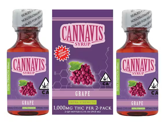 Photograph of product: Cannavis Grape Syrup 500MGx2PK