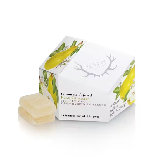 Photograph of product: Wyld Pear Gummy 1:1 (TH-oui/CBG) 100mg