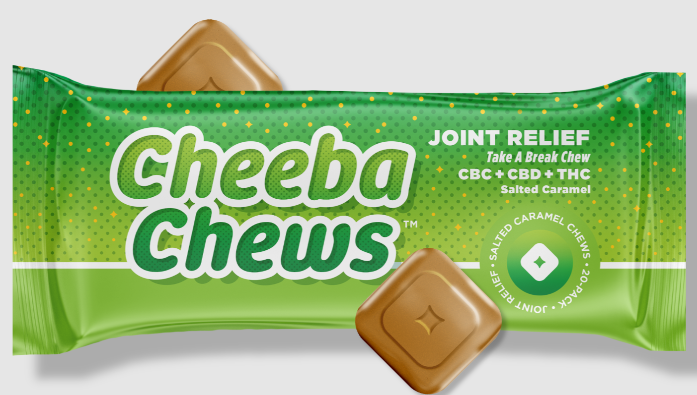 Photograph of product: Cheeba Chew - Salted Caramel Joint Relief - 2:1:1 CBC/TH-oui/CBD