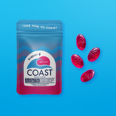 Photograph of product: ENERGY | 4pk Berry Boost Gummies | 5mg TH-ouiV:5mg CBC: 5mg TH-oui 20mg