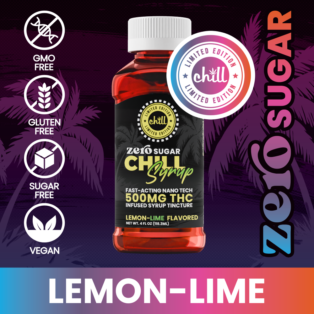 Photograph of Product: Chill | Lemon Lime Zero Sugar | Syrup Tincture | 500mg