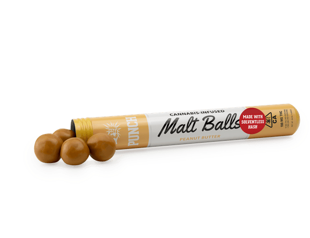 Photograph of product: Peanut Butter | 100mg Solventless Malt Balls
