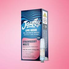 Photograph of product: Jaunty | Strawberry Meltz | Oui'd Hybrid | Live Rosin Cartridge