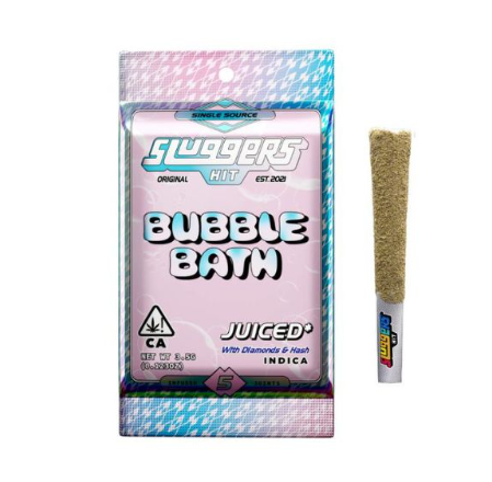 Photograph of product: Sluggers Hit Bubble Bath Infused Mini Blunts 5pk 3.5g