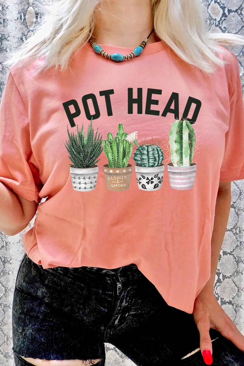 Photograph of product: Pot Head, Plants Unisex Short Sleeve SUNSET - Small