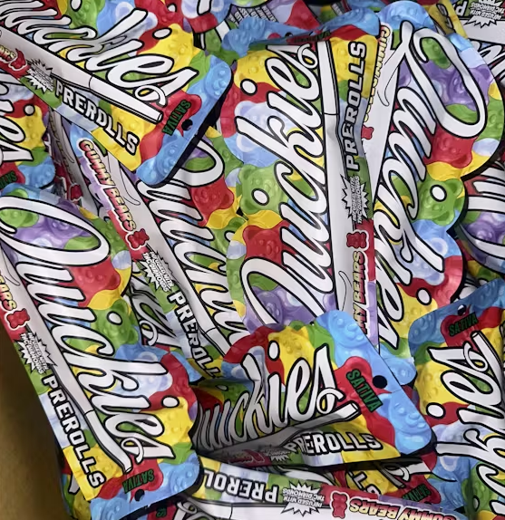 Photograph of product: QUICKIES 1G INFUSED PREROLL - GUMMY BEAR