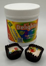 Photograph of product: Delights | White Chocolate Rainbow Crispy | 10ct | 100mg