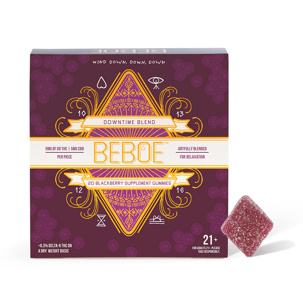 Photograph of product: Downtime | Gummies | Blackberry | 100MG