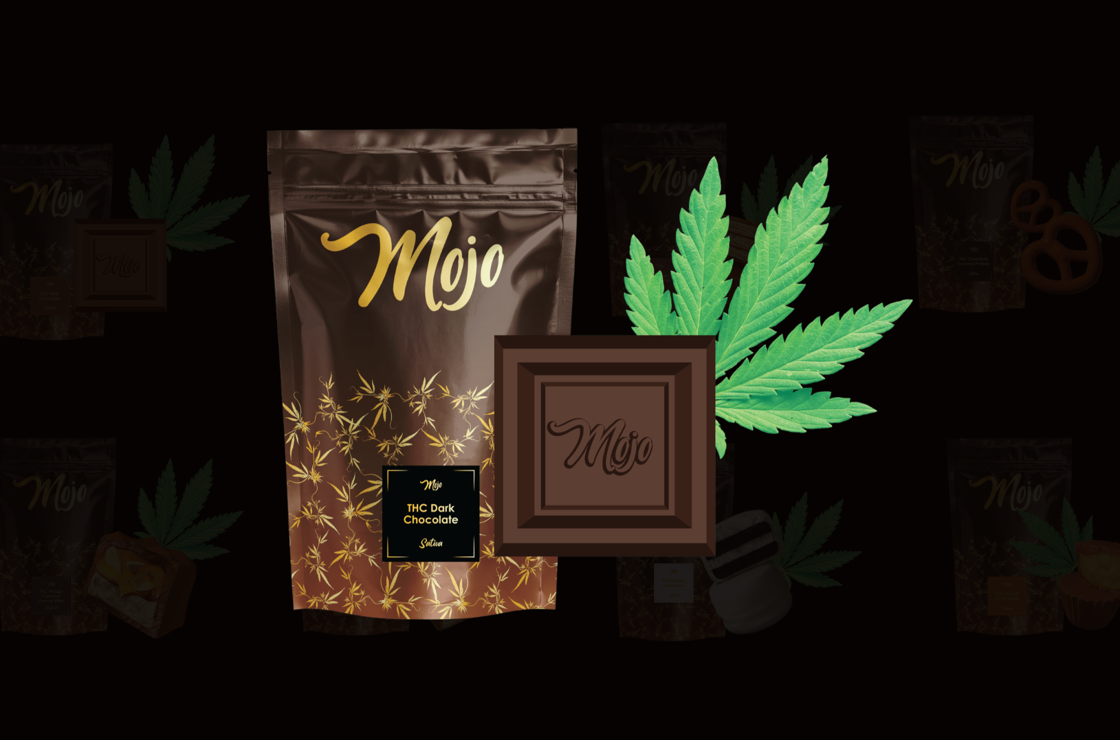 Photograph of product: Mojo 200mg Chocolate | Dark Chocolate - Oui'd