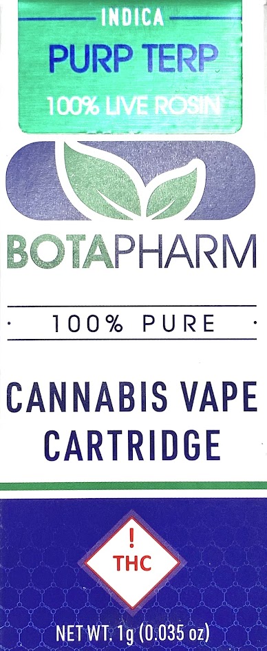 Photograph of product: Purp Terp - Live Rosin - Standard 510 Thread