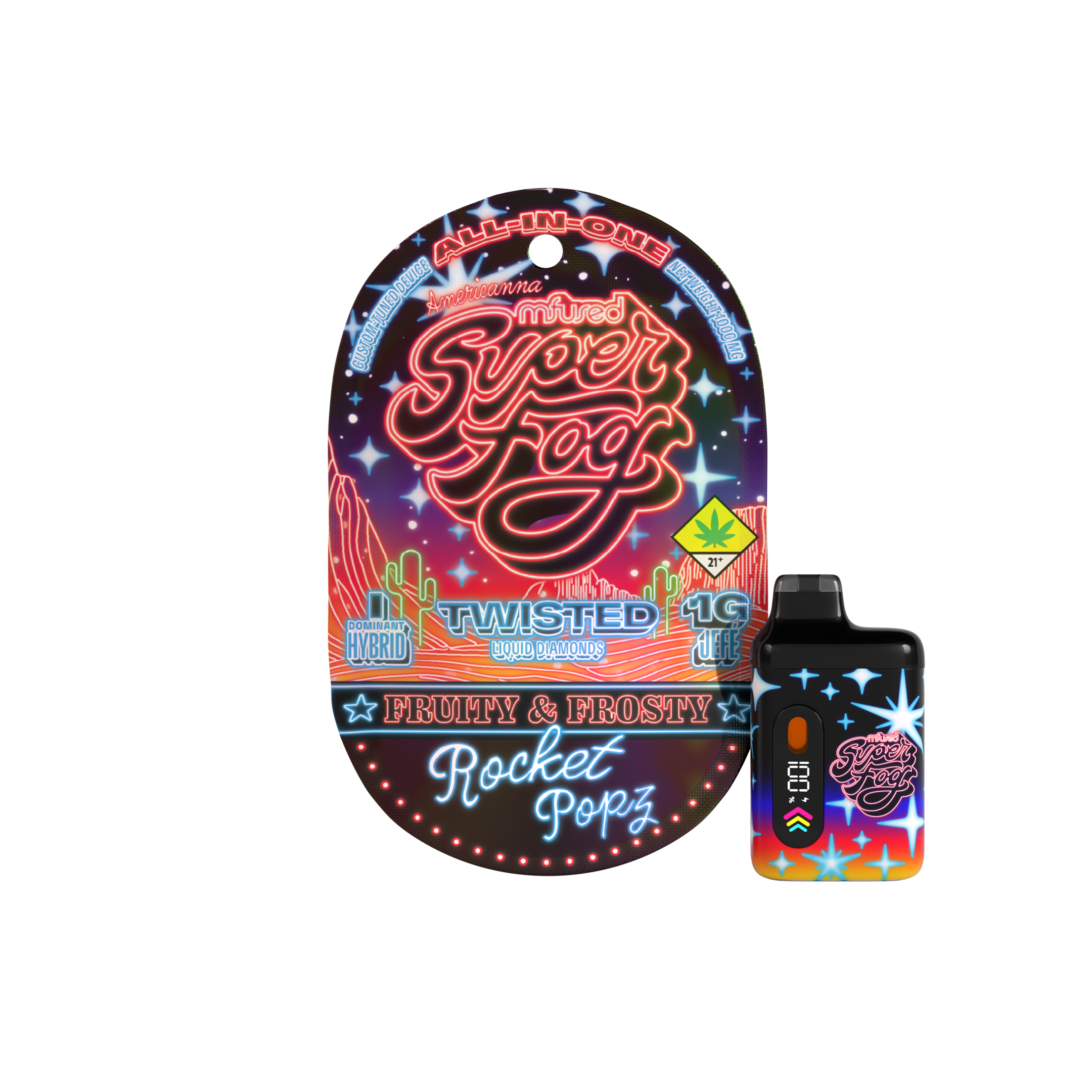 Photograph of product: TWISTED Liquid Diamonds 1g Jef - Rocket Popz (Americanna Limited Edition) (DOH)