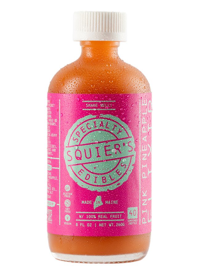 Photograph of product: Pink Pineapple Squier's Elixer - 100mg - AU Squier's Specialty Edibles