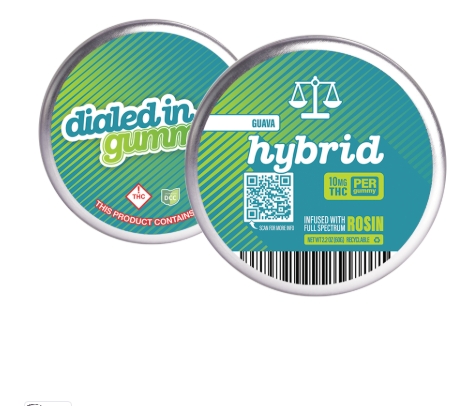 Photograph of Product: Guava Hybrid | Live Rosin Gummies | 10 x 10mg