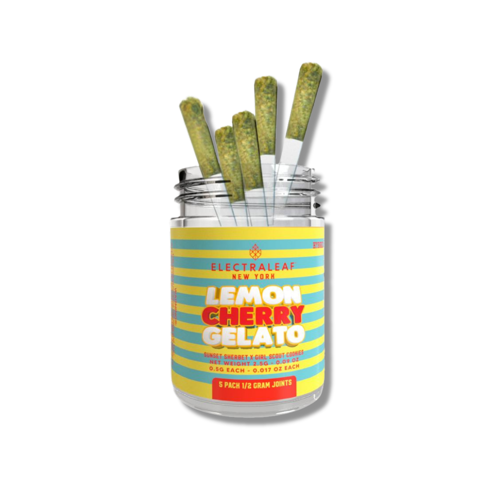 Photograph of product: Electraleaf - Lemon Cherry Gelato Preroll 5pk - 2.5g
