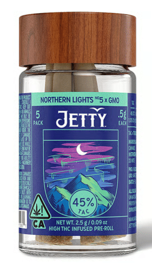 Photograph of product: Northern Lights x GMO 0.5g Infused Preroll 5pk - 5pk