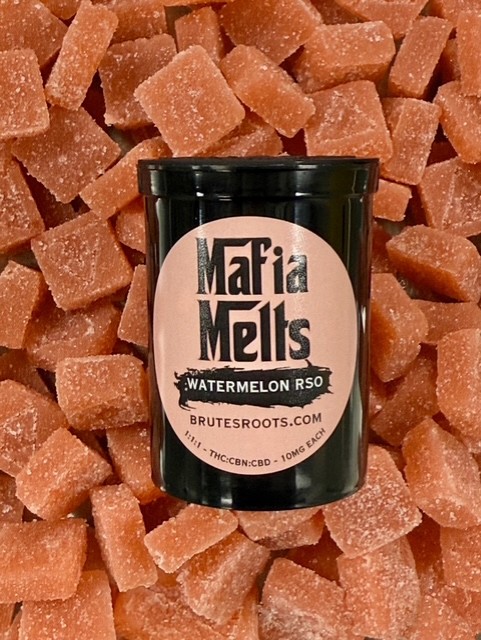 Photograph of product: Watermelon RSO - TH-oui:CBN:CBD - 10 Pack - Brute's Roots - REC