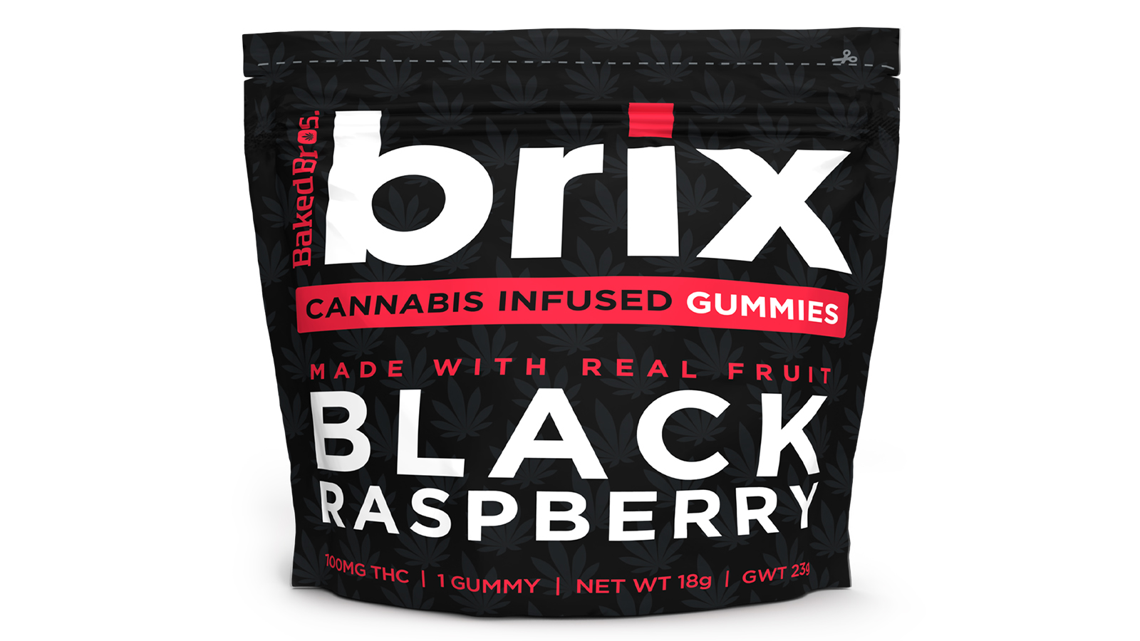 Photograph of product: Brix Black Raspberry Gummies 100mg