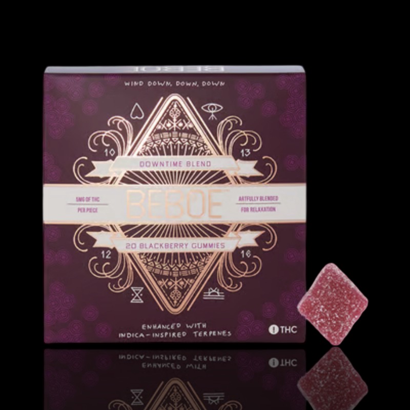 Photograph of product: Blackberry Downtime Gummies 1:1 TH-oui:CBD 20 Pieces
