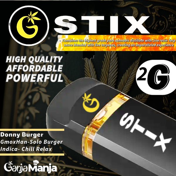 Photograph of product: DONNY BURGER - OUID! DERIVED - DISPOSABLE - 2 G