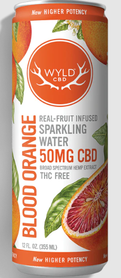 Photograph of product: WYLD CBD Sparkling Water - Blood Orange