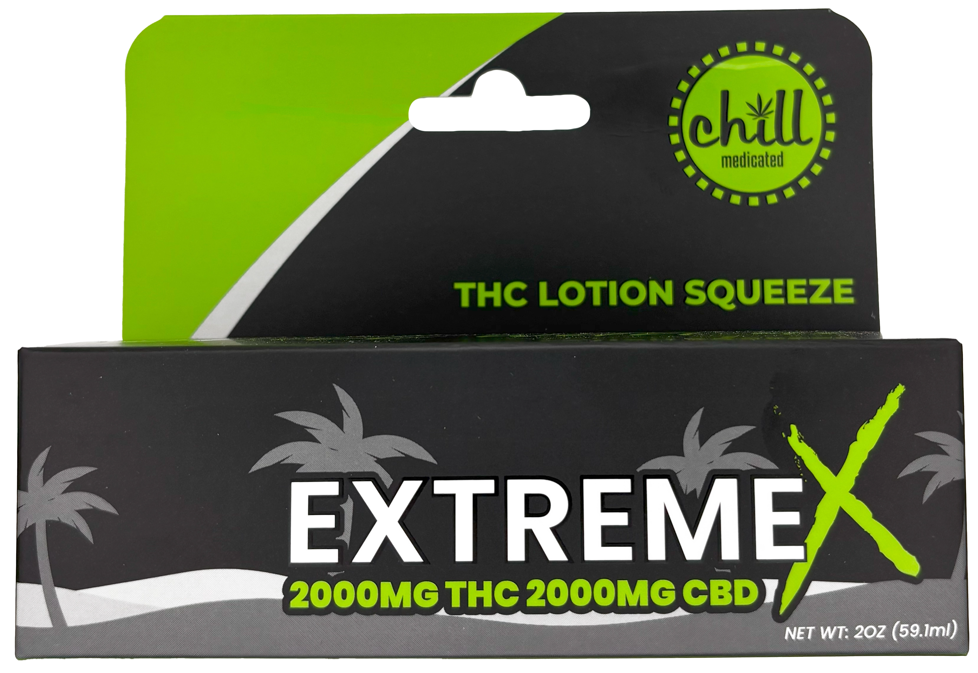 Photograph of product: Chill Medicated | Extreme X Lotion | Topical | 2000mg TH-oui/2000mg CBD