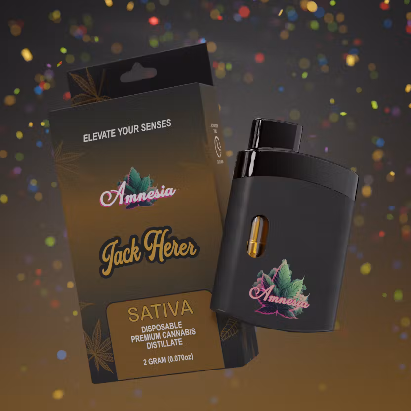 Photograph of product: Amnesia - Disposable Vape - (2g) - Oui'd - **JACK HERER** (4/$60)